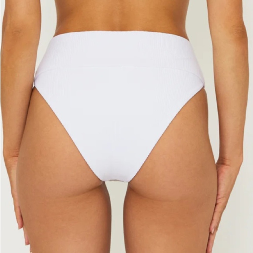 NEW Beach Riot Core Collection Highway Ribbed White Bikini Bottom - Picture 4 of 13